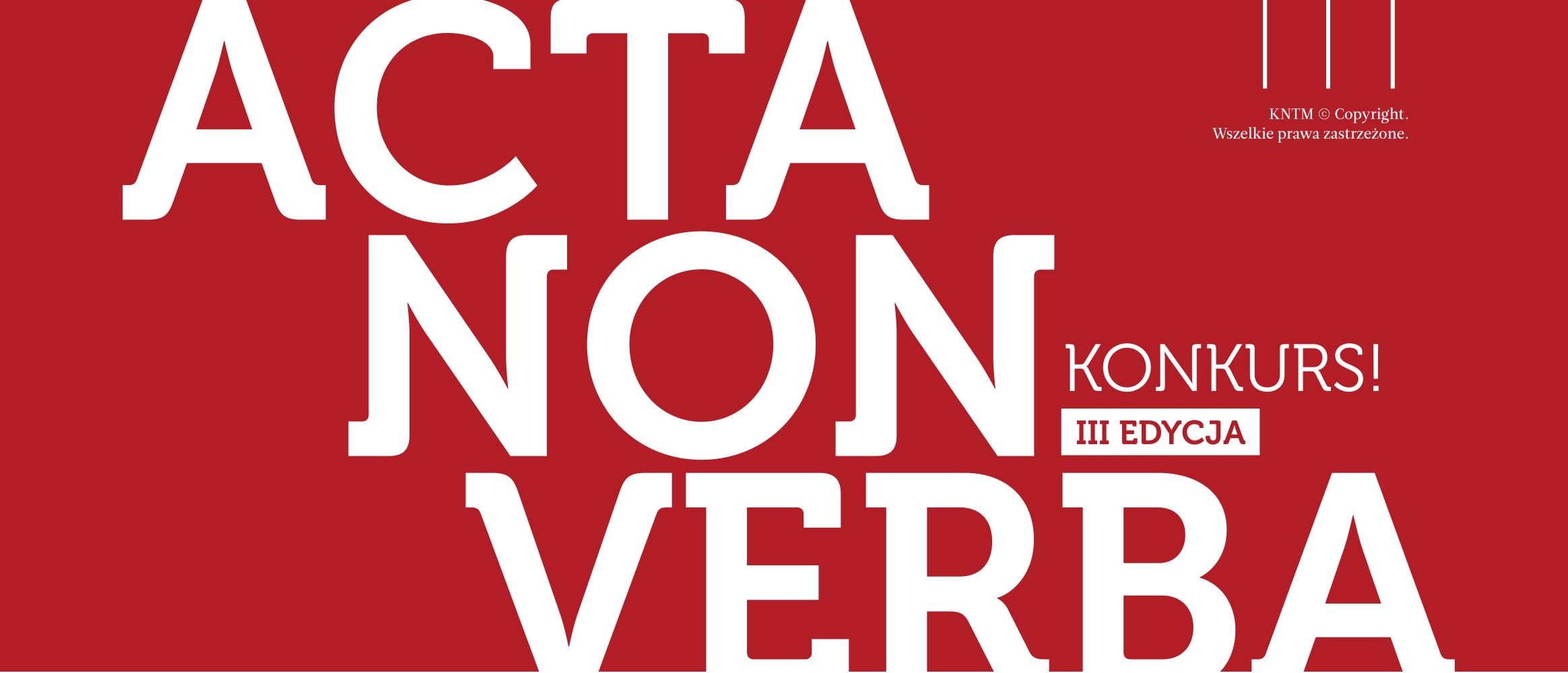 LOGO ACTA NON VERBA III edycja